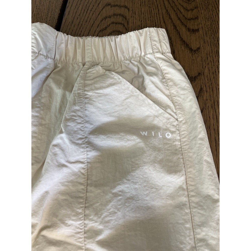 Wilo The Label Parachute Pants Cargo Cream Beige Size XS